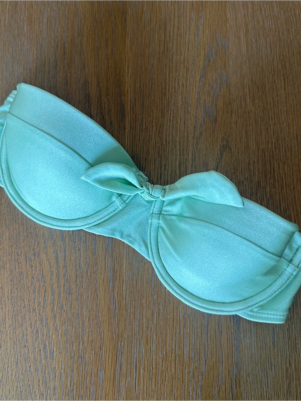 Chelsea & Violet Mint Green Strapless Bandeau Bikini Top
